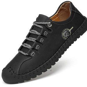 Men's Leather Loafers Causal Slip on Walking Shoes